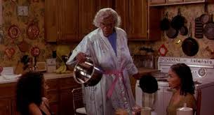 Madea hot grits and a skillet